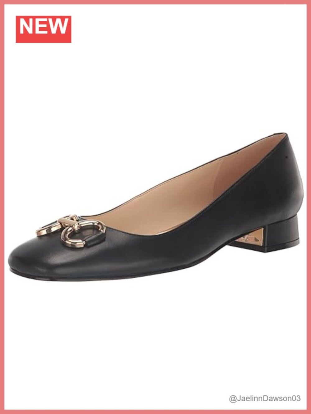 Nine West Women's Dress Pumps Square Toe Block Heel Slip-On Suede Leather Shoes